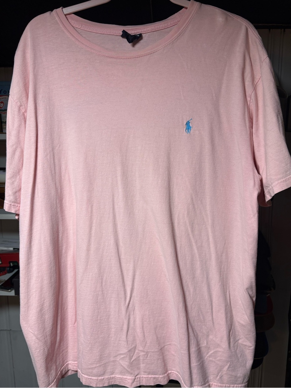 Ralph Lauren Light Pink Short Sleeve Crewneck Tee with Blue Pony